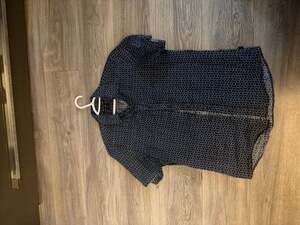 Michael Kors Men's Geometric Circle Print Short Sleeve Button Down Shirt